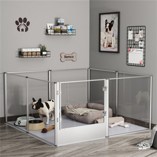 Glass dog sale playpen